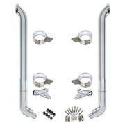 378 YEAR 1998 7-5 X 114 INCH CHROME EXHAUST KIT WITH WEST COAST TURNOUT STACKS AND OE STYLE ELBOWS