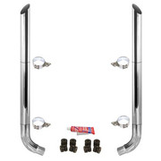 359 YEAR 1983 7-5 X 108 INCH CHROME EXHAUST KIT W MITER STACKS AND OE STYLE ELBOWS QUIET SPOOLS