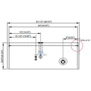 CENTURY 112 YEAR 2004 90 GALLON REAR FILL FUEL TANK 25 X 46.5 INCH PASSENGER SIDE
