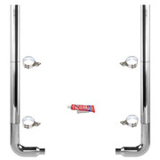 CORONADO YEAR 2006 7-5 X 114 INCH CHROME EXHAUST KIT WITH FLAT TOP STACKS