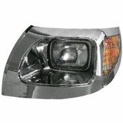 7300 YEAR 2003 SQUARE HEADLIGHT ASSEMBLY WITH CHROME BEZEL PASSENGER SIDE