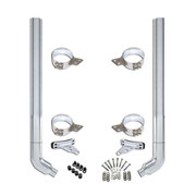 378 YEAR 2005 7 X 108 INCH CHROME EXHAUST KIT W FLAT TOP STACKS AND FACTORY STYLE ELBOWS