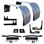 387 YEAR 2002 PREMIUM STAINLESS STEEL FULL FENDERS - 33.5 INCH W MOUNTING KIT FLEX AIR SUSPENSIONS