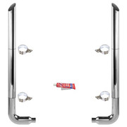 7-5 X 108 Inch Chrome Exhaust Kit With Miter Cut Stacks