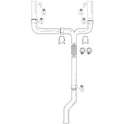 3500 YEAR 2003 4 INCH ALUMINIZED TURBO TO ELBOW KIT FOR DUAL STACKS