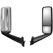Chrome Mirror Assembly Electric Duel Vision Mirrors Door Mount Passenger Side Replacement