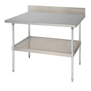 IN-0128876 14 Gauge Table Stainless Top With BackSplash 72x34x30