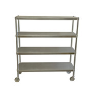 IN-0128830 Mobile Aluminum Shelving Units 24x48X36 4 Shelf Quantity