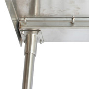 IN-0128760 Work Table 24INW x 24IND x 34IN to 35-.5IN aluminum undershelf 16-gauge stainless steel top