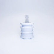 IN-0127497 Female Hansen Quick Disconnect Straight Barb fits 0.375 ID tubing White