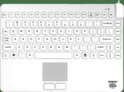 IN-0126524 Slim Cool Waterproof Sealed Keyboard With Touchpad With MagFix And Backlight White