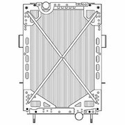 Copper Brass Radiator With Frame 40.5 X 30.625 X 2.25 Inch Replacement