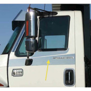 DURASTAR YEAR 2008 304 STAINLESS STEEL UPPER DOOR LOGO TRIM W FLAT BACK