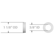 MRI Wheelchair Plastic Fork Stem Bearing for Front Wheel 58IN ID x 118IN OD Replacement