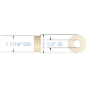 MRI Wheelchair Plastic Bearing for Fork Stem .5IN ID x .6875IN OD with Flange Replacement