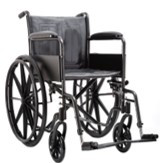 Wheel Chair with fixed armrest Fixed armrest Swing away legrest PVC Leather Replacement