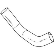 5 Inch O.D. Aluminized Steel Muffler Pipe For Dual Exhaust Driver Side