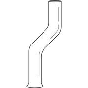 F350 YEAR 2002 4X60 INCH 16 GAUGE ALUMINIZED STEEL MID-PIPE W 5 DEGREE BEND 7.3L POWERSTROKE