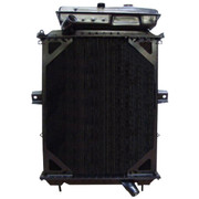 Copper Brass 4 Row Radiator W Surge Tank Frame Replacement