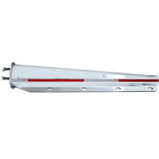 Stainless Steel 30IN Mud Flap Hanger W- Reflector And Open End Cap Pair Replacement