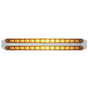 Dual 14 LED 12IN Turn Signal Light Bars Amber LED Amber Lens Replacement