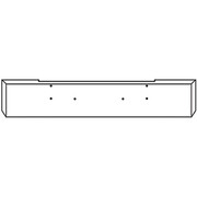 22IN Chrome 45 Degree Mitered End Roadrunner Bumper W- 4 Oval Light Holes Replacement