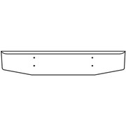 22 Inch Chrome Boxed End Bumper With Vent Holes For Freightliner 114SD SFA 2012 Newer Replacement