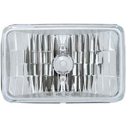 357 YEAR 1991 LIGHTED CHROME BEZEL WITH VISOR AND AMBER LEDS FOR 5 X 7 INCH RECTANGULAR HEADLIGHT