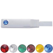 T600B YEAR 1998 TURN SIGNAL LEVER COVER WITH BLUE GEM