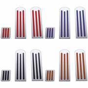 379 YEAR 2003 CHROME FOOT PEDALS WITH BLACK RUBBER INSERTS