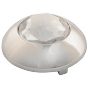 Chrome Plastic Button Covers With Clear Jewel Replacement