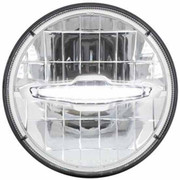 FLC112 YEAR 1996 7IN ROUND HIGH POWER 3 DIODE DUAL FUNC LED HEADLIGHT W WHITE LED DAY RUNNING LIGHT BAR