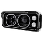 W900B YEAR 2017 DUAL SQUARE LED PROJ HEADLIGHT W AUX HALO RINGS AND AMB LED TURN SIGNAL DRIVER SIDE