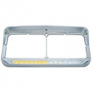CLASSIC XL 132 YEAR 1992 CHRM RECT DUAL HEADLIGHT BEZEL PASS W 14 LED SEQ LIGHT BAR AMB LED CLEAR LEN