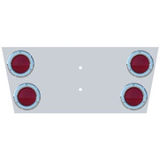 AG400L SUSPENSION YEAR 2024 14IN 430 SS ANGLED REAR CENTER PANEL W 4 4IN RND RED LEDS W BEZELS LOGO HOLE BACK PLATE