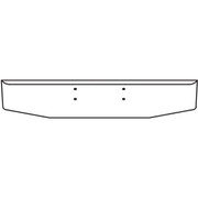 16IN Chrome Standard Rolled End Bumper With Tow Holes For WS 4964 Constellation And Heritage Replacement