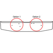16 Inch Chrome Standard Tapered End Bumper With Fog Light Holes Replacement