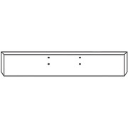 20IN Chrome Texas Bumper W Boxed Ends- Center Tow And 25 Rnd .75IN Light Holes For WS 4900 4964 Replacement