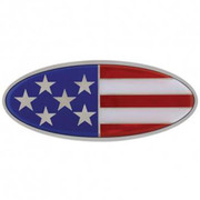 Chrome Die-Cast 3D Eagle Oval Emblem - 7 0.875 X 3 0.25 Inch Replacement