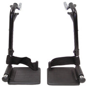FOOTREST HEEL LOOPS PAIR BLACK PLASTIC FOOTPLATES Replacement