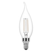 LED 6W B10 Bent Tip Dimmable Filament Style 2700K Soft White White 4-Pack Replacement