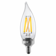 LED 5W B10 Candelabra Dimmable Clear Selectable Color 2-Pack Replacement