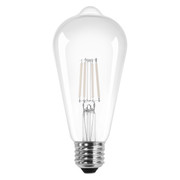 LED 5W ST19 Edison Style Dimmable White Filament 2700K Soft White 2-Pack Replacement
