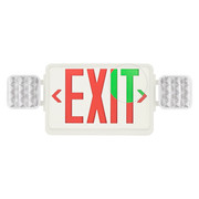 LED Exit Sign Thin Single Face White Remote-Capable Self-Diagnostic Replacement