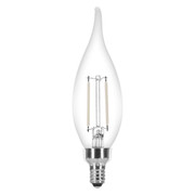 LED 3.5W B10 Bent Tip Dimmable Filament Style 2700K Soft White White 4-Pack Replacement