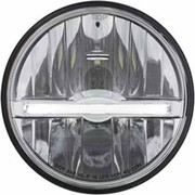 FLC120 YEAR 1976 5.75 INCH ROUND LED HEADLIGHT WITH AMBER 9 DIODE LED POSITION LIGHT BAR