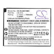 Camera Battery 0.7Ah 3.7V Black 2.59Wh Li-ion Replacement
