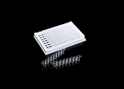96 Well ELISA Plate 8-Well Detachable High Binding White Frame and CLear Well 5 pk 50 cs Replacement