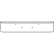 22 Inch Chrome American Eagle Rolled End Bumper with Tow 45 Rnd 0.75 Inch Holes and 1 Each End Replacement
