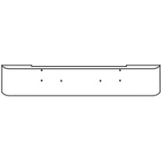16 Inch Chrome Texas Rolled End Bumper with Tow 9 Oval Light Holes For Kenworth W900L Replacement